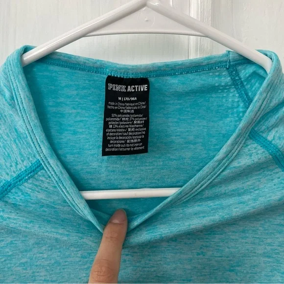 PINK Victoria's Secret Light Blue Long Sleeve Top - Picture 3 of 6